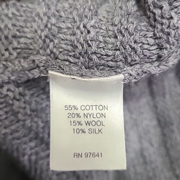 J. Jill Women's Grey knit long sleeve sweater size SP Petite mature tunic - Picture 6 of 10